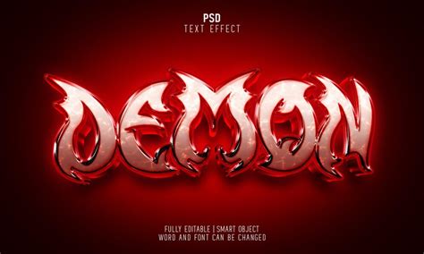 Premium PSD | Demon 3d editable text effect