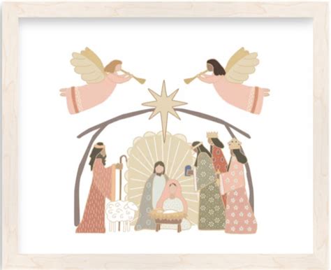 Joy to the World Nativity Christmas Wall Art Poster - Etsy