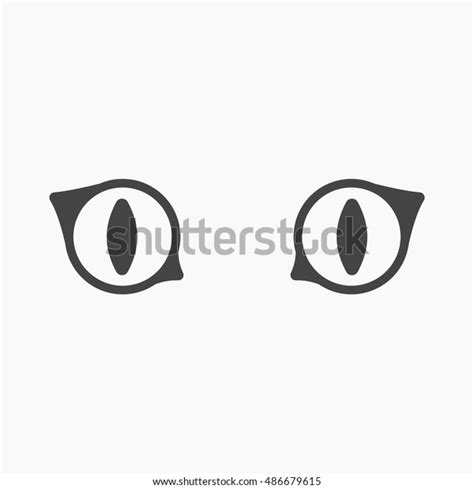 Cat Eyes Icon Vector Illustration Web Stock Vector (Royalty Free) 486679615