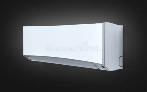 Air Conditioner on Black Gradient Background 3d Stock Illustration - Illustration of cool ...