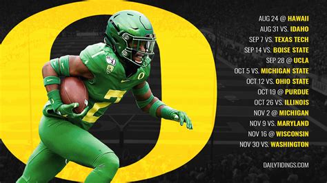 Oregon Ducks Football Color Schedule 2024 - Starr Adelheid