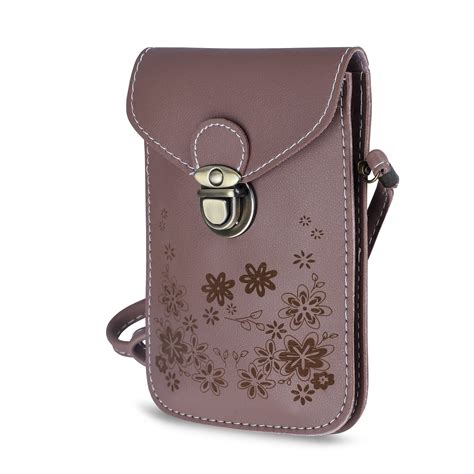 TSV - Small Leather Cell Phone Purse, Crossbody Cell Phone Bag Cellphone Wallet Purse ...