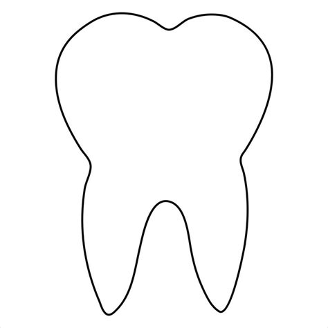 Tooth icon outline vector art illustration continuous one line art ...