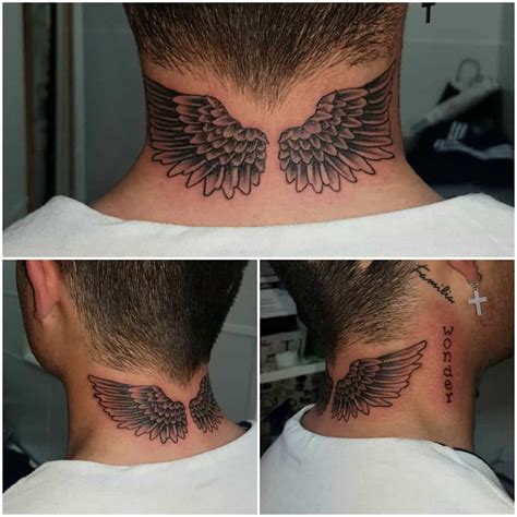 Aggregate 96+ about wings on neck tattoo meaning unmissable ...