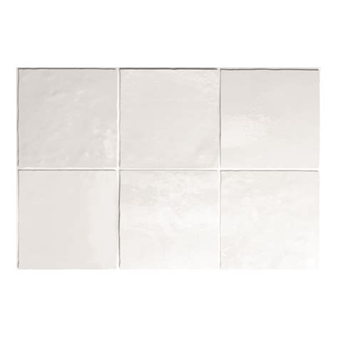 Como White Square Tile - Moroccan Gloss Elegance"