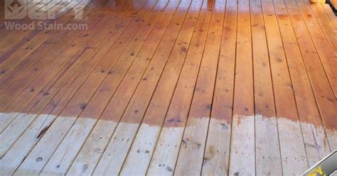 Pressure treated deck partially stained with DEFY Extreme Wood Stain ...