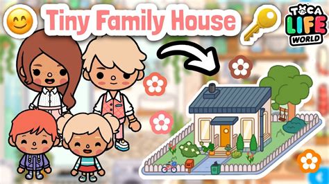 TINY FAMILY HOUSE DESIGN IDEA! 🔑😊 ️ || Aesthetic Family of 4 || Toca Boca - YouTube