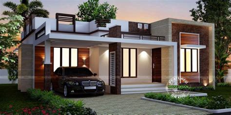 Picture of Flat Roof | Small house exteriors, Small house design exterior, House front design