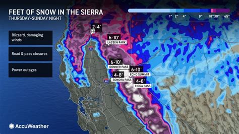 Biggest storm of winter to bury part of Sierra Nevada with over 100 ...