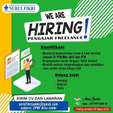 RECRUITMENT PENGAJAR BIMBEL NURUL... - BKB Nurul Fikri Jambi