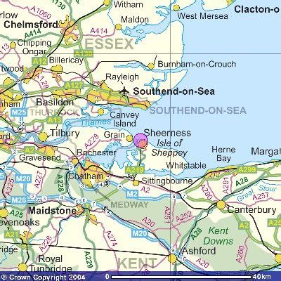 Isle of Sheppey map | Photo projects, Southend-on-sea, Basildon