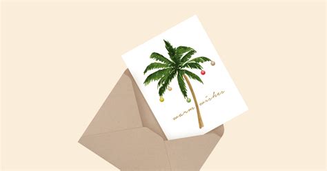 Christmas Palm Tree Folded Christmas Card | Postable | Postable