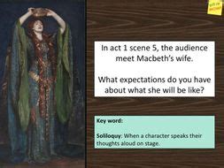 Macbeth Act 1 Scene 5 (Lady Macbeth's Soliloquy) | Teaching Resources