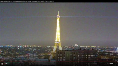 Live Webcam Paris Eiffel Tower - Earth Hour '17 - YouTube