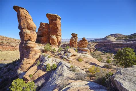 Devils Kitchen Rock Formations in the Colorado National Monument Stock ...