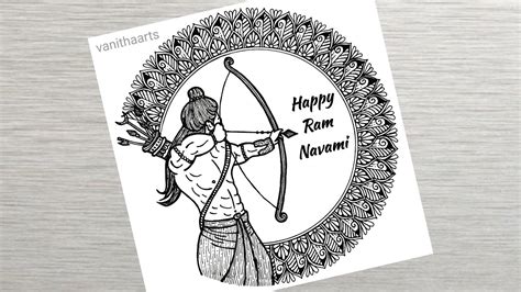 Happy Ram Navami Mandal Art | How to draw mandala art for beginners ...