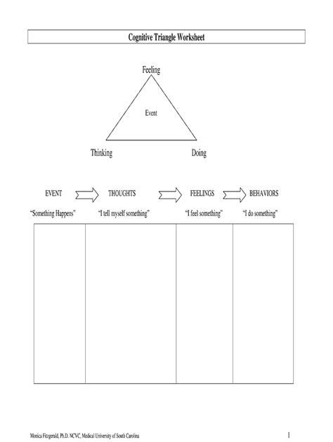 Cognitive Triangle Pdf - Fill Online, Printable, Fillable, Blank ...