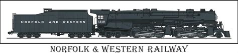 Transportation Norfolk & Western 1200 Steam Locomotive Photo 2-6-6-4 N ...