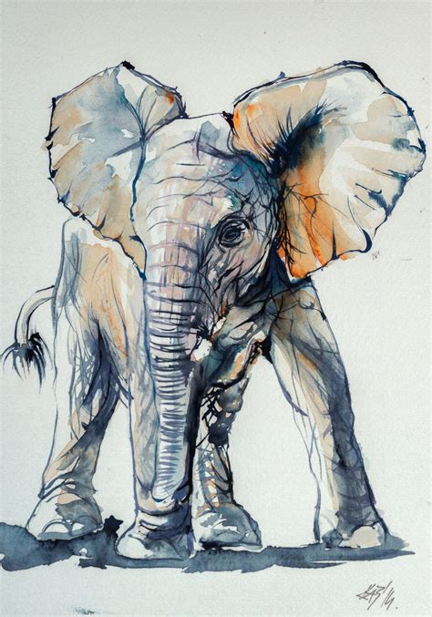 Elelphant baby | Elephant painting, Elephant, Elephant art