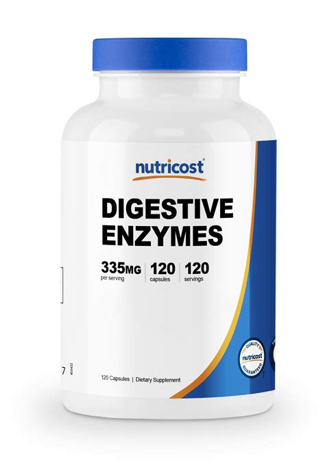 Nutricost Digestive Enzymes 335mg, 120 Vegetarian Capsules - Complete ...