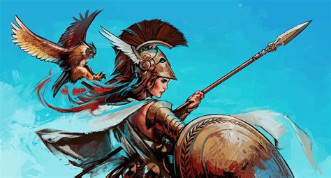 Download Eagle Woman Warrior Armor Spear Shield Athena (Deity) Fantasy ...