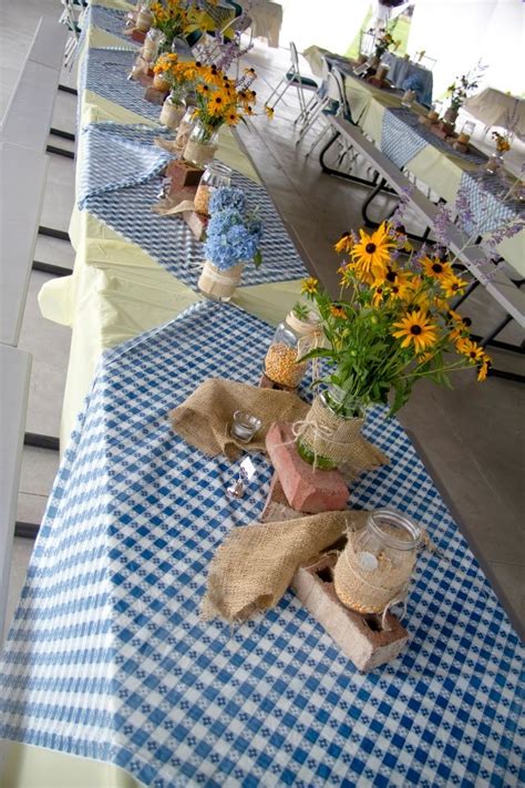 Pin by Sarah Myers on Wedding Ideas | Blue party decorations, Picnic ...