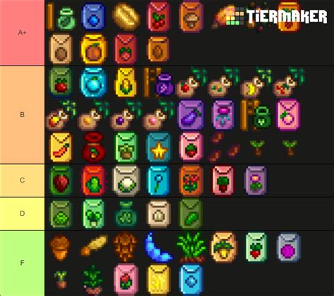 Stardew Valley Crops Tier List (Community Rankings) - TierMaker