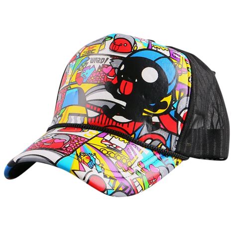 OHCOXOC promotional character design summer baseball cap 58 CM adjustable mesh cool trucker ...