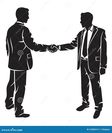 Businessmen shaking hands stock vector. Illustration of figure - 31809315