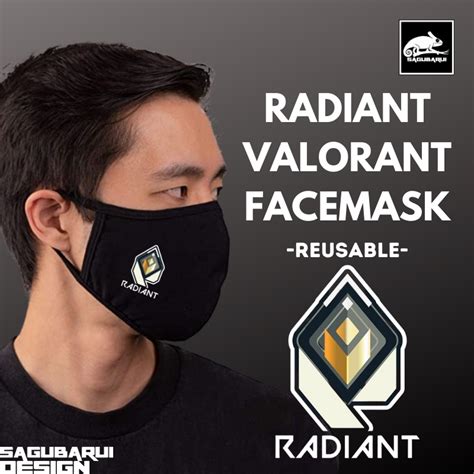 VALORANT RADIANT LOGO valorant radiant rank gaming black reusable ...