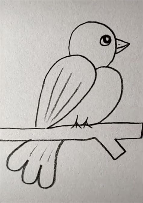 Bird Drawing Easy – Art Center | Bird drawings, Cute easy drawings ...