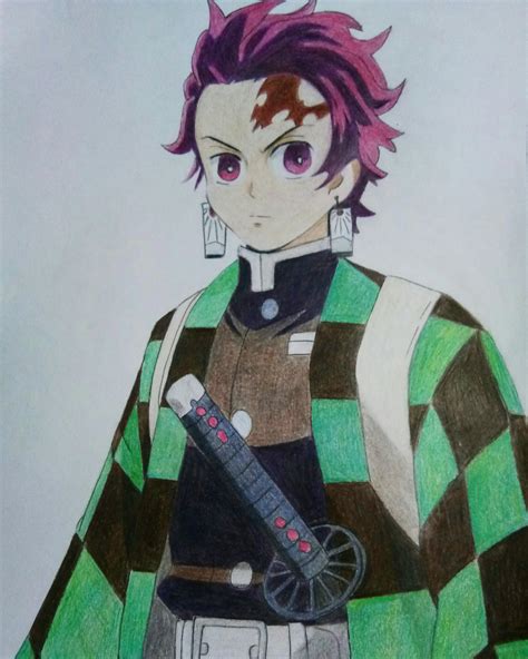 [Fan Art] Tanjiro Kamado from Demon slayer Color sketch 🎨 : r/AnimeSketch