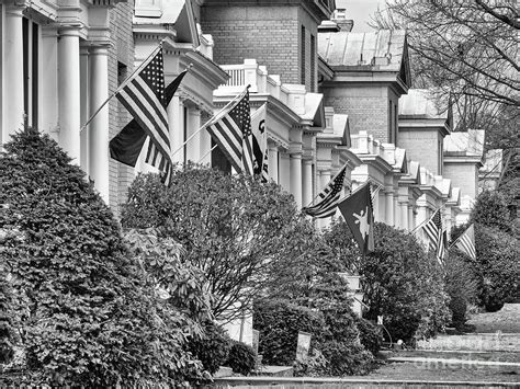 Officer's Row bw Photograph by Jerry Fornarotto - Fine Art America