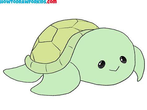 How to Draw a Cartoon Turtle - Easy Drawing Tutorial For Kids