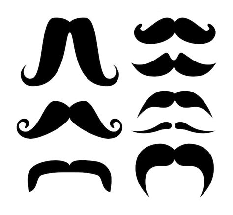 Curly Mustache Silhouette