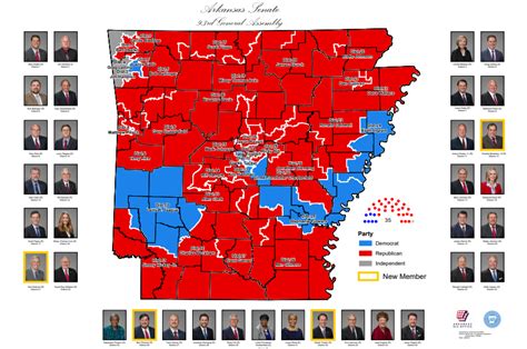 Senate District Maps (93rd General Assembly: 2021) | Arkansas GIS Office