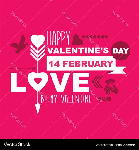 Valentines day poster Royalty Free Vector Image