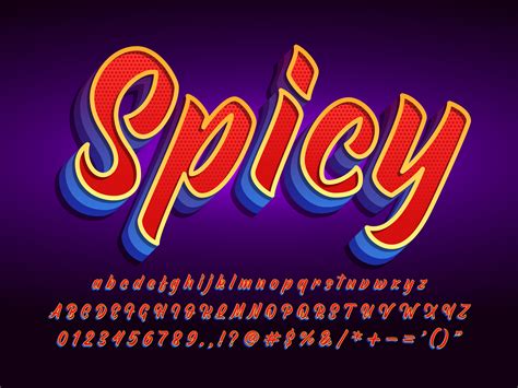 Hot Spicy Red Font 683436 Vector Art at Vecteezy