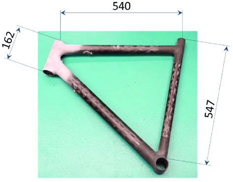 Simplified bicycle frame geometry (specimens 1, 2, 4, 5, 6 and 7). | Download Scientific Diagram