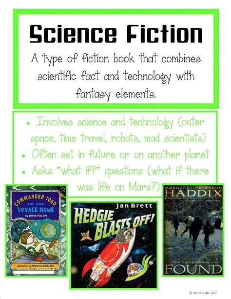 Science Fiction Poster | Genre posters, Types of fiction, Reading genres