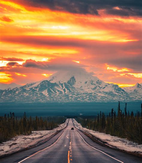 ITAP. Blazing sunrise in Alaska. : r/itookapicture