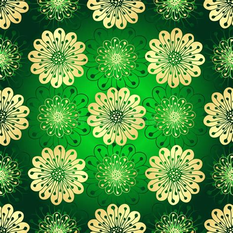 Vintage Green Seamless Pattern Stock Vector - Illustration of pattern, fashion: 78130578