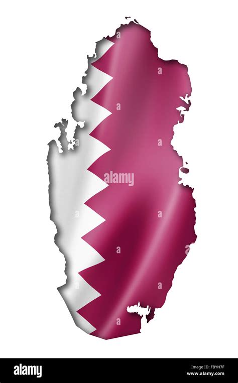 Qatar flag map Stock Photo - Alamy