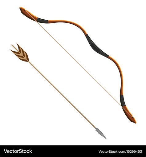 Bow and arrow realistic of Royalty Free Vector Image