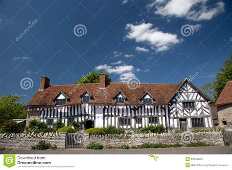 Mary Arden S Farm and House Stock Photo - Image of property, building ...