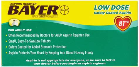 BAYER Low Dose "Baby" Aspirin Pain Reliever, 81mg Enteric Coated, 200 ...