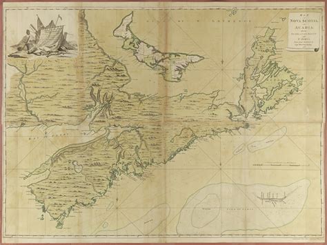 Monumental map of Nova Scotia by Montresor - Rare & Antique Maps