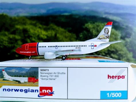 Herpa Wings 1:500 Norwegian Air Shuttle B737-300 LN-KKJ 505673 Flugzeugmodell - World-of-Wings