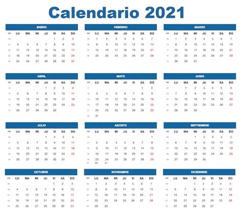 Calendario 2021 de Colombia | Festivos 2021