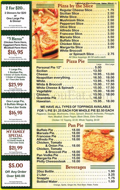 My Family Pizza Restaurant in Staten Island / Official Menus & Photos